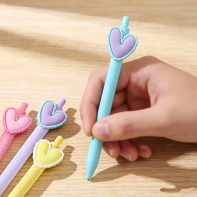 Pastel Heart Gel Pen - 1 Pen + 1 Refill