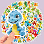 56 Dinosaur Stickers Animals Stickers - Removable, Non-Repetition Patterns