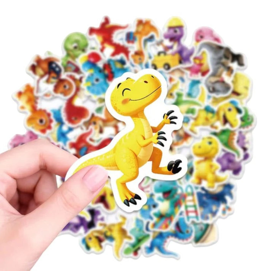 56 Dinosaur Stickers Animals Stickers - Removable, Non-Repetition Patterns