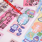 40 - 80 pcs Princess Makeup Stickers, Sticker Toys