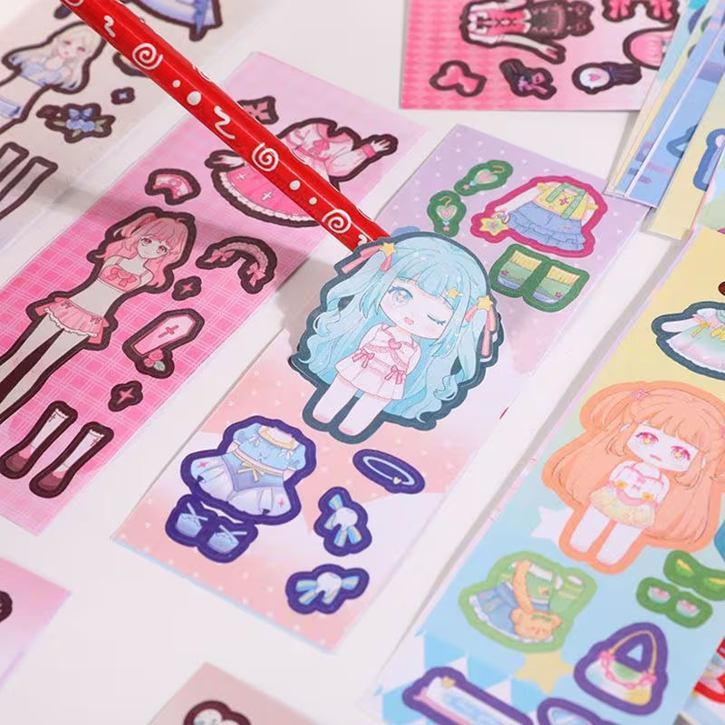 40 - 80 pcs Princess Makeup Stickers, Sticker Toys