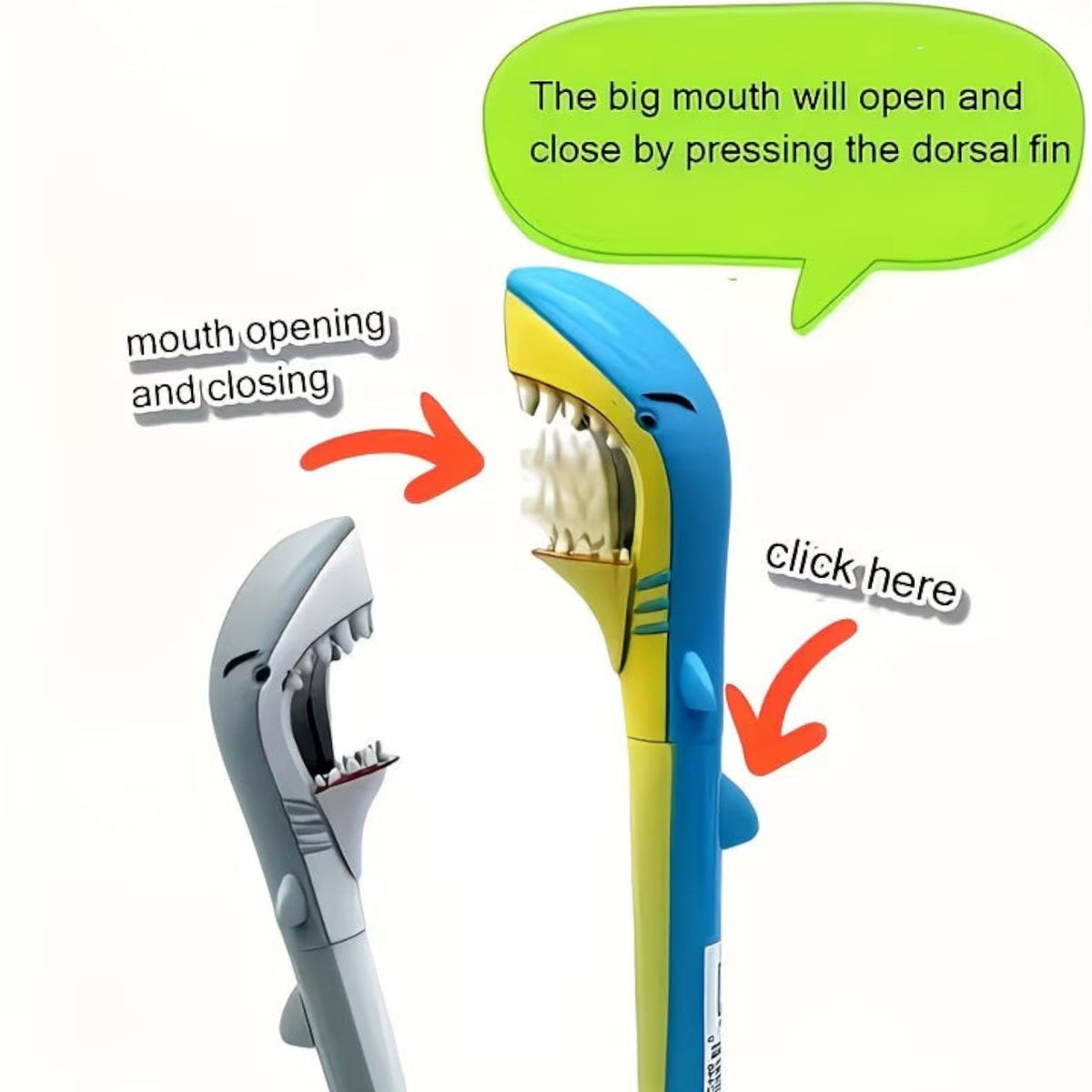 Shark-Shaped Ballpoint Pen, Retractable Fine Tip
