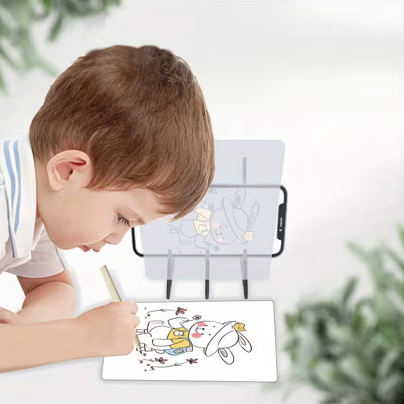 Transparent Painting Board Optical Imaging Painting Tool Mobile Phone Holder Children's Physics Painting Science and Education Toys