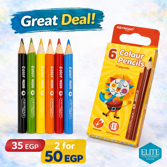 Wooden Pencils Medical triangle 6 colors short Keyroad Model KR971283