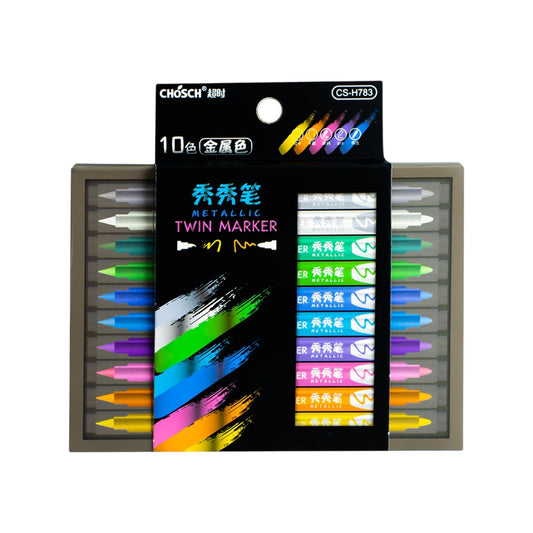 Chosch Metallic Twin Marker pack of 10