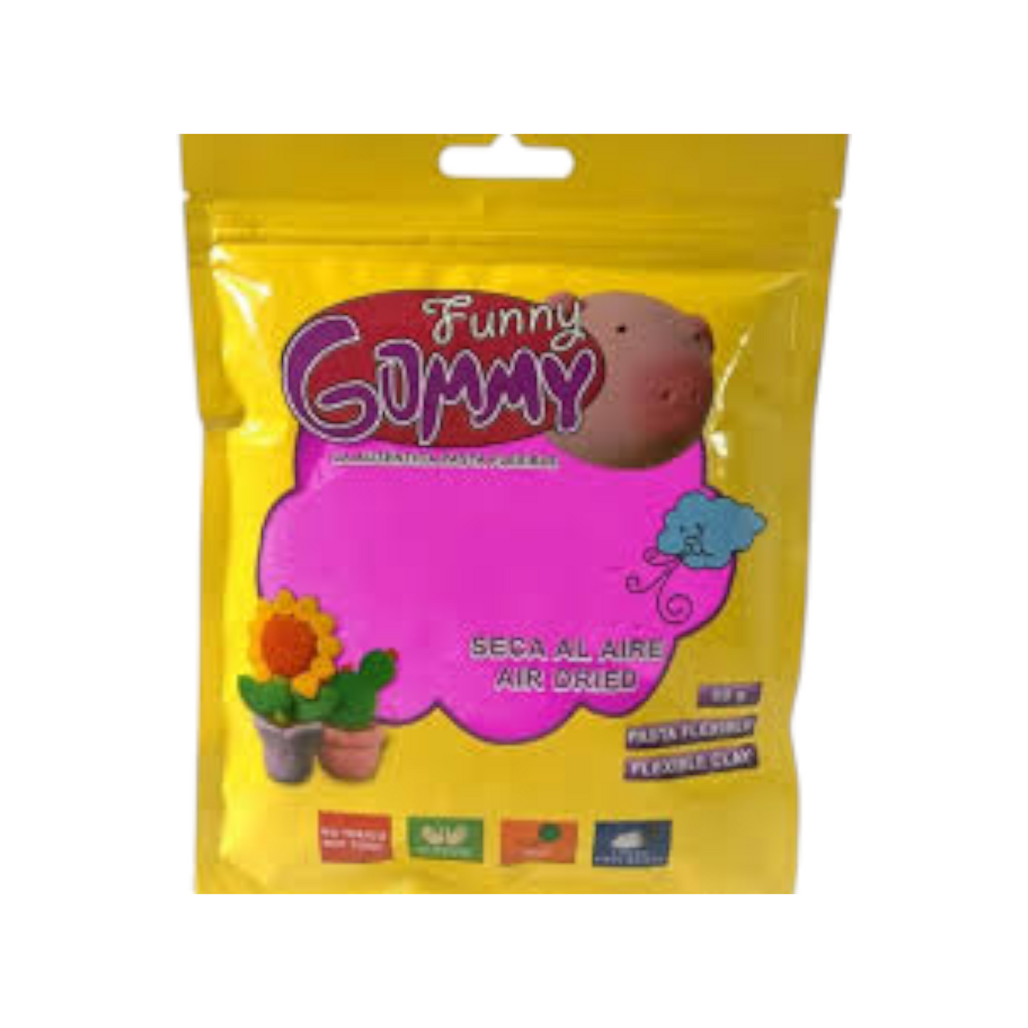 Soft flexible Clay for Playing Moldable 60gm in Resealable Bag