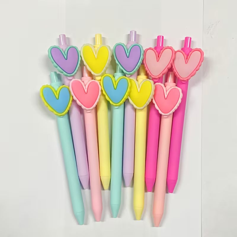 Pastel Heart Gel Pen - 1 Pen + 1 Refill