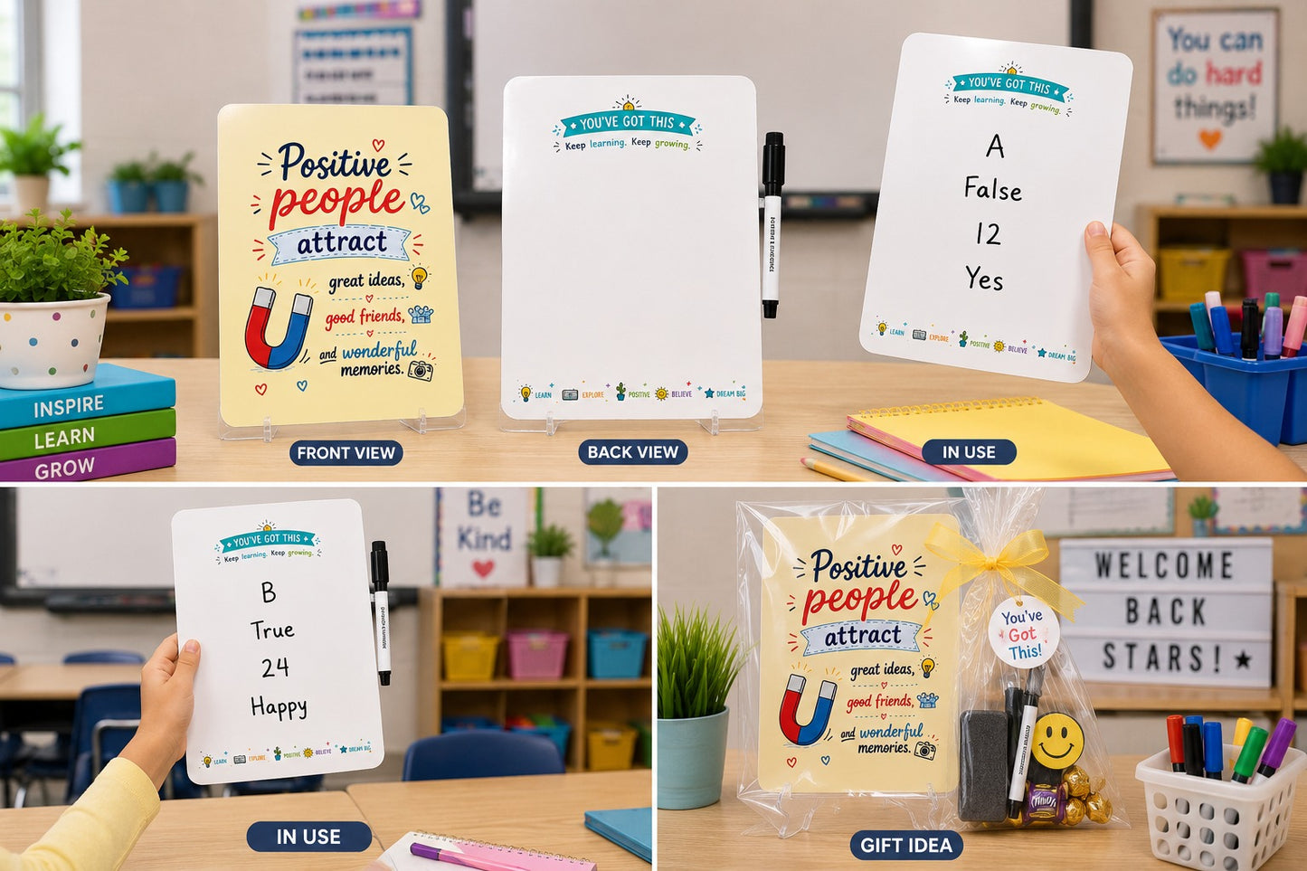 Positive People Dry-Erase Response Board | Laminated Student Gift | Reusable Classroom Resource 2