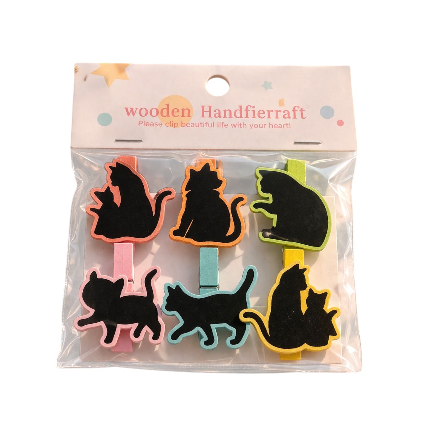 Mini Wooden Paper Clips – Pack of 6