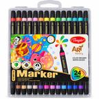 24 Colors: Water-Based Art Markers – 24 Colors