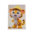 Elite Stationery House A4 stapled notebook featuring a cute cartoon tiger character wearing a yellow hard hat