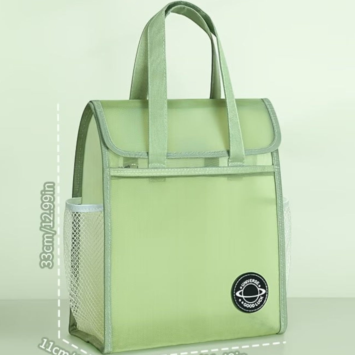 A Multi-Layer File Bag with a Pen And Randomly Colored Sticky Notes