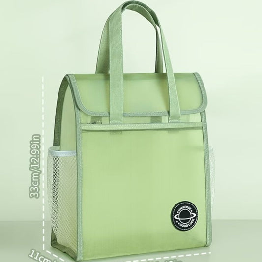 A Multi-Layer File Bag with a Pen And Randomly Colored Sticky Notes