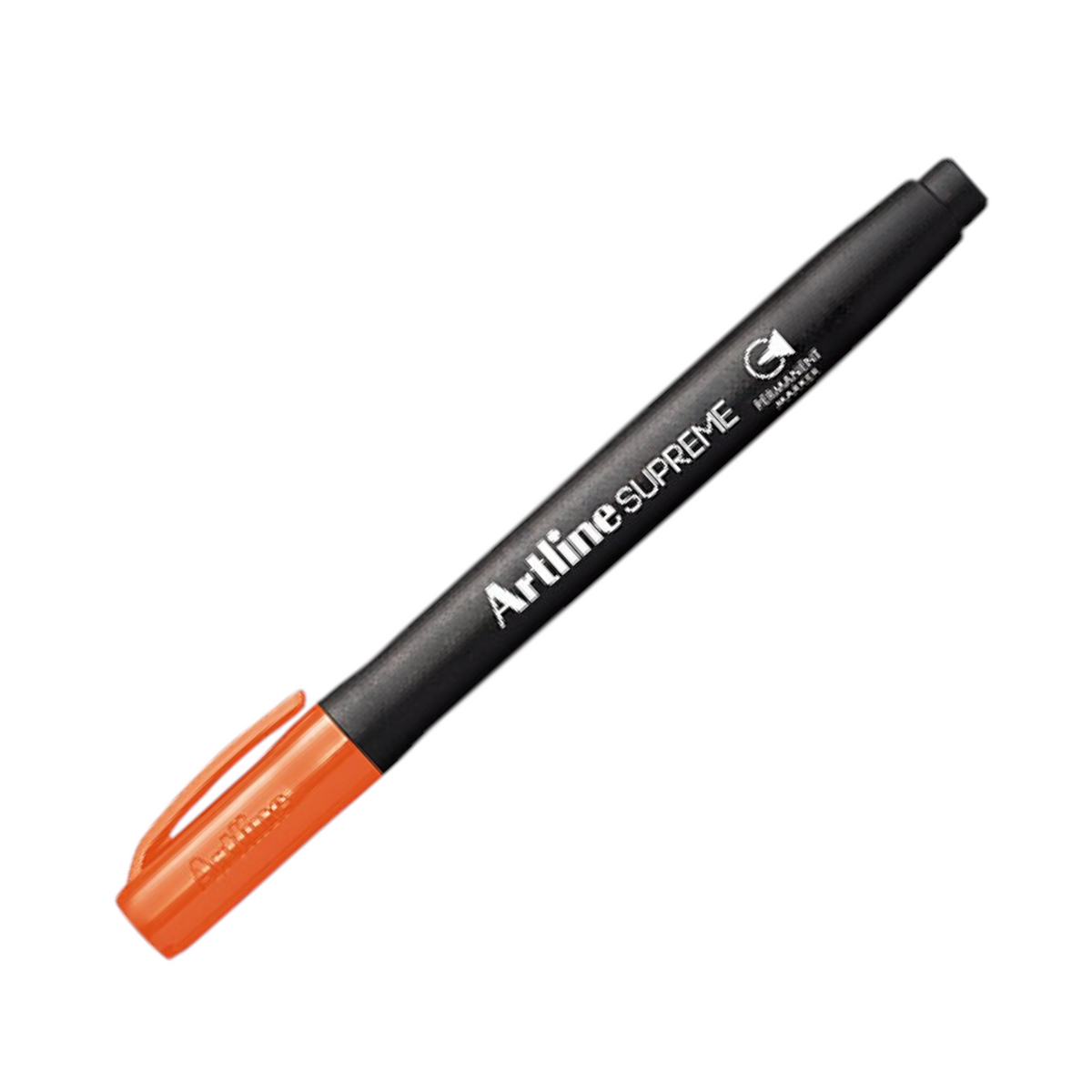 Elite Stationery House Artline Supreme permanent marker with a black body and orange cap, featuring a 1.0mm fine tip.