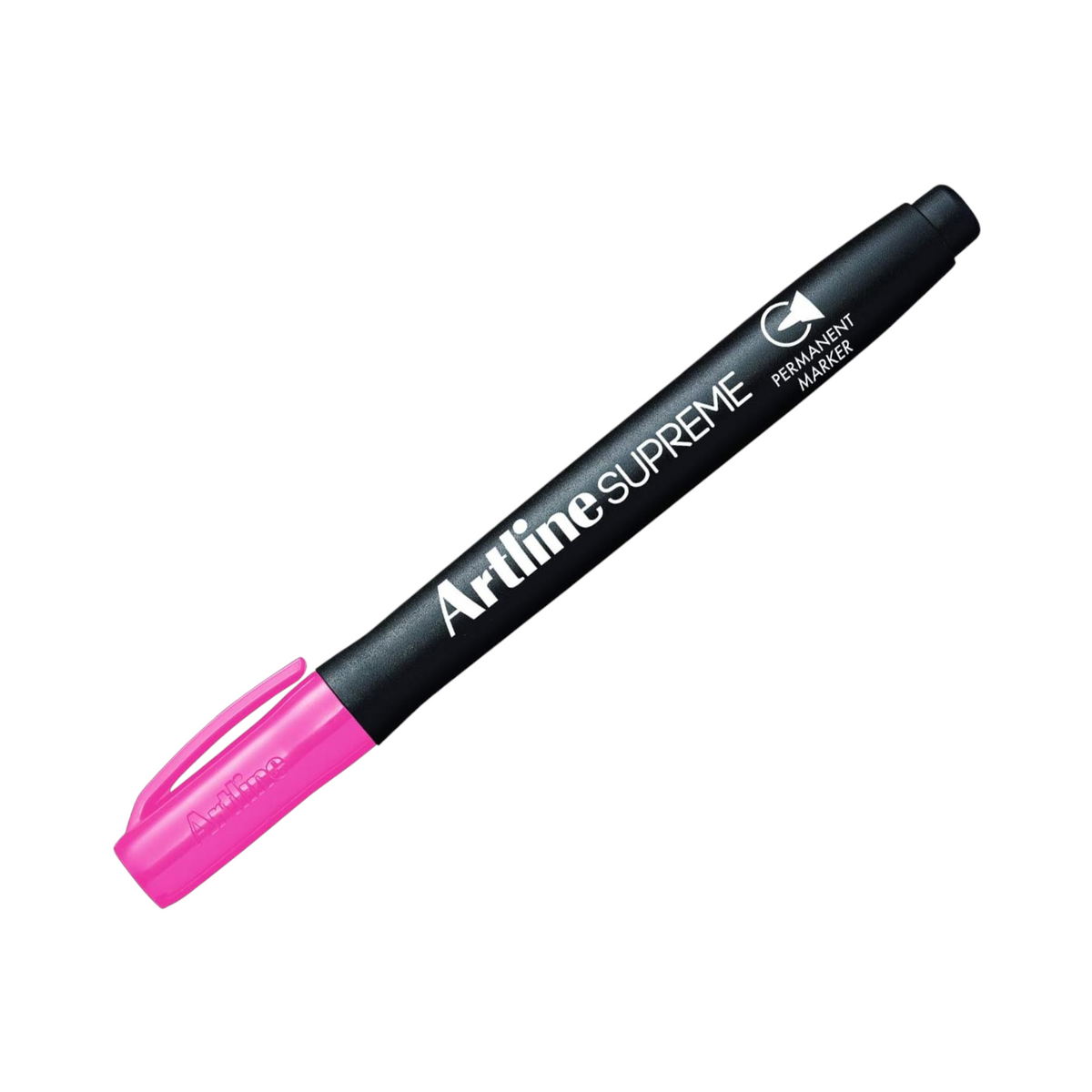 Elite Stationery House Artline Supreme permanent marker with a bright pink cap and 1.0mm fine tip for bold writing.