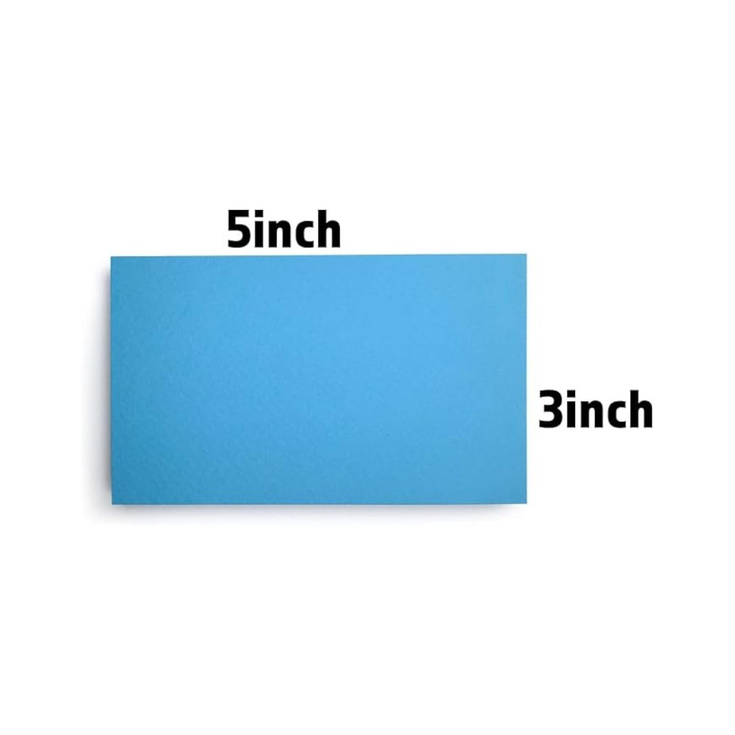 Elite Stationery House 3x5 inch blue blank index card made of premium 180gsm textured heavyweight paper