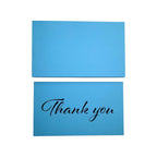 Elite Stationery House blue textured index cards with Thank You script, 3x5 size for study and DIY crafts.