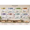 Elite Stationery House set of 8 colorful laminated A4 figurative language posters for classroom literacy instruction.