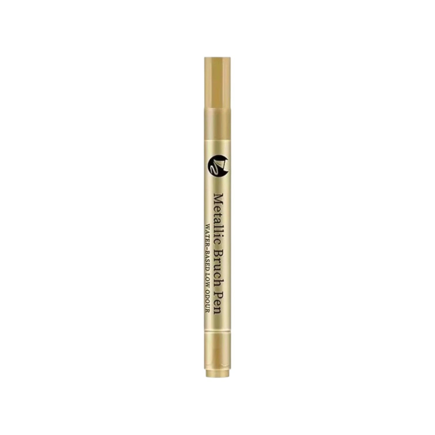 Elite Stationery House gold metallic brush pen with soft tip for waterproof craft marking on glass and ceramic