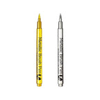Elite Stationery House metallic brush pens in gold and silver with soft tips for craft projects on glass and ceramic.