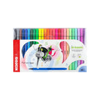 Elite Stationery House Kores K-Beats 26-piece felt tip pen set with vibrant assorted colours in clear plastic case