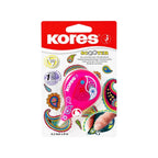 Elite Stationery House Kores Scooter fuchsia correction tape in packaging with paisley patterns and 4.2mm tip