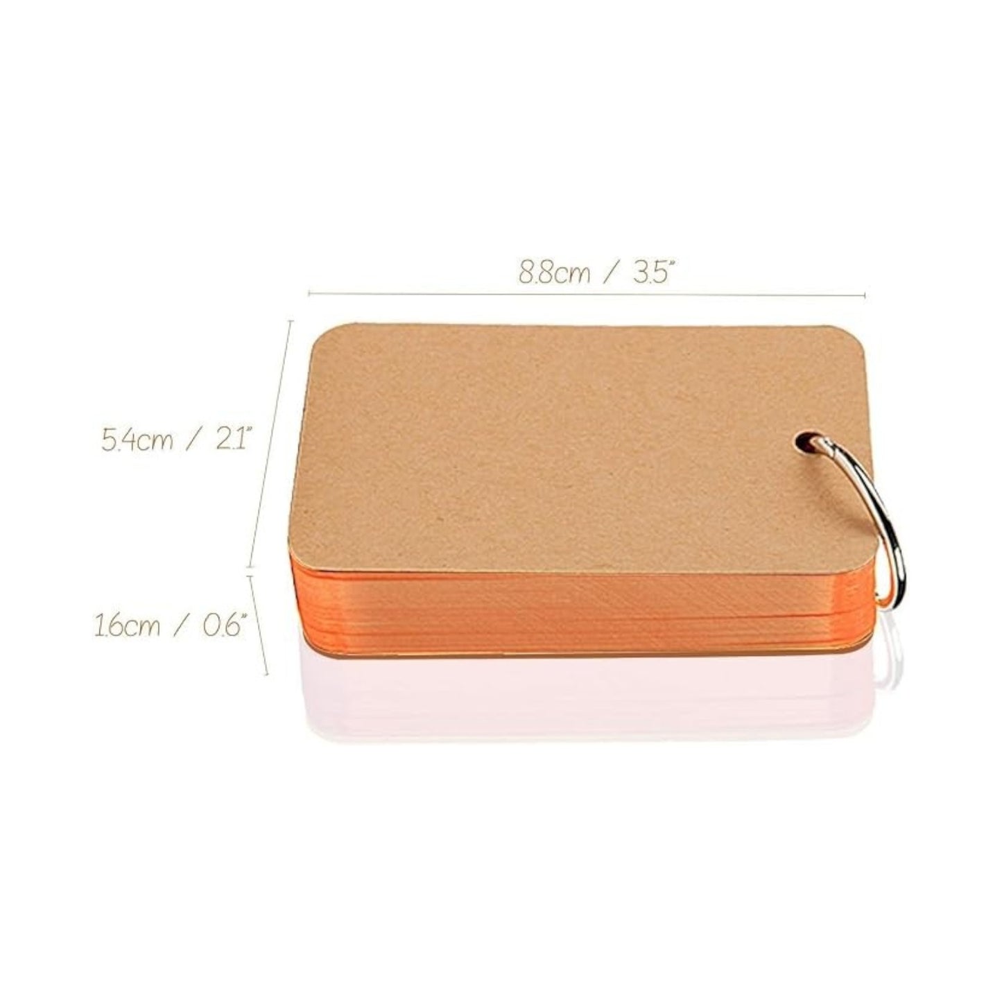Elite Stationery House multicolor kraft paper study cards with a metal binder ring for easy organization.