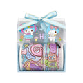 Elite Stationery House Labubu character washi tape set in a clear gift box with a blue ribbon bow