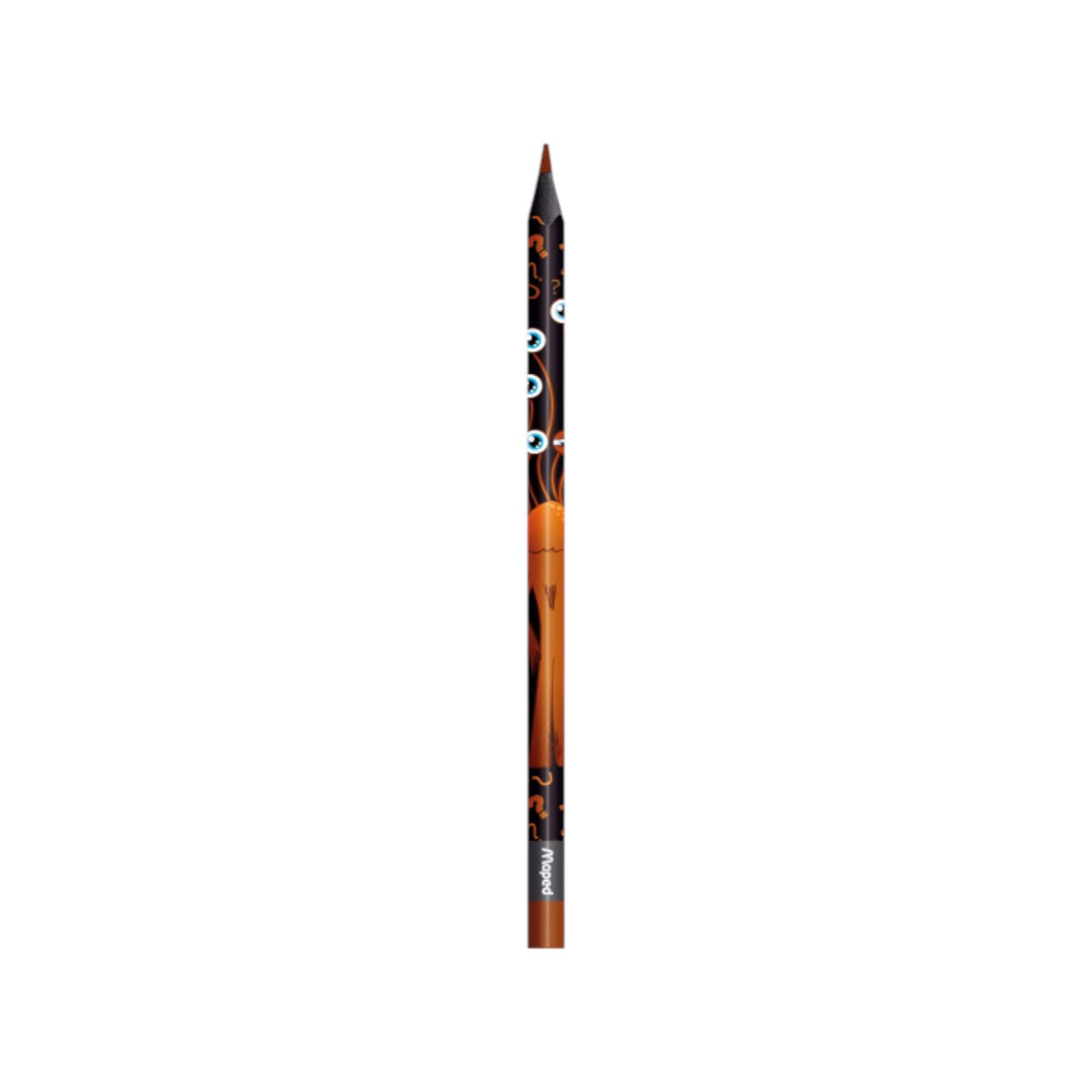 Elite Stationery House Maped Color Peps Monster Pencils, 24-pack, triangular grip, vivid colors, resistant lead, brown