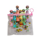 Elite Stationery House set of 6 pastel mini highlighters featuring Super Mario character toppers in a clear pouch