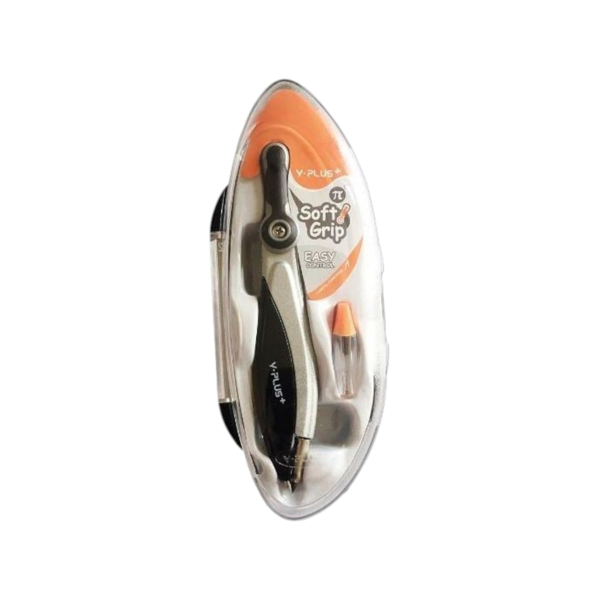 Elite Stationery House Y-Plus metal compass with soft grip and spring-loaded head for precision technical drawing