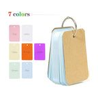 Elite Stationery House 350 piece multicolor kraft paper study cards with a metal binder ring for easy organization