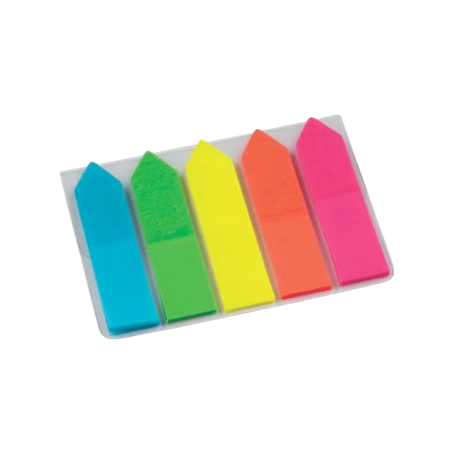 Elite Stationery House arrow index tabs in five neon colors for document organization and page marking