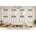 Elite Stationery House set of 8 A4 landscape educational posters for ELA classrooms featuring rhetorical concepts.