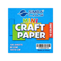 Elite Stationery House Simba 100 sheets of multi-colored 80gsm square craft paper for arts and crafts projects