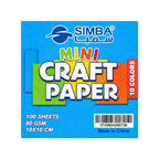 Elite Stationery House Simba 100 sheets of multi-colored 80gsm square craft paper for arts and crafts projects
