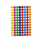 Elite Stationery House mini smile emoji stickers on four sheets with various colorful facial expressions