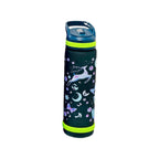 Elite Stationery House Space Sipper 750ml water bottles with strainers in blue, purple, and black with space designs.