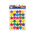Elite Stationery House pack of 4 sheets featuring colorful star-shaped stickers with various happy cartoon faces.