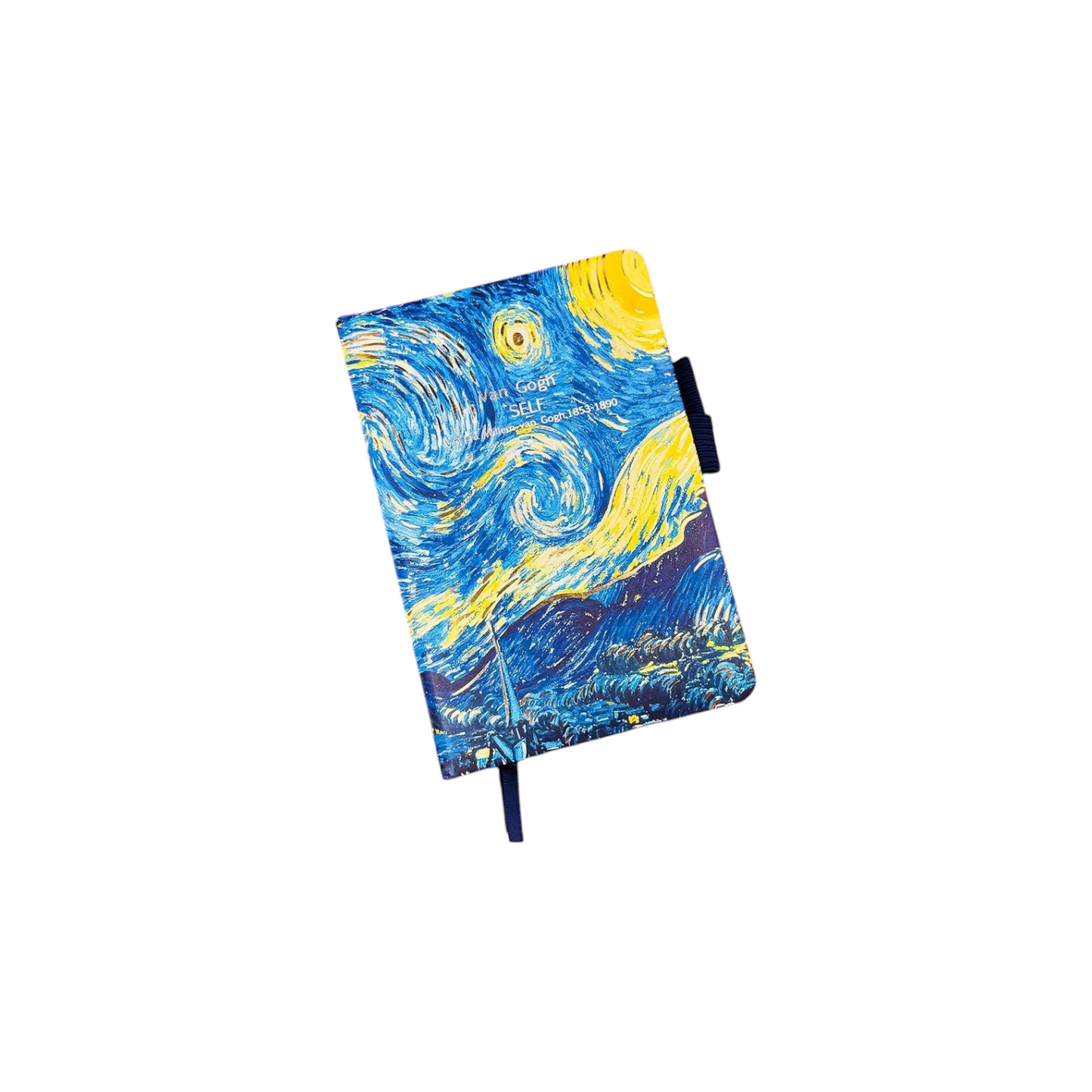 Elite Stationery House A6 hard cover notebook featuring Van Gogh Starry Night artwork with 166 lined pages