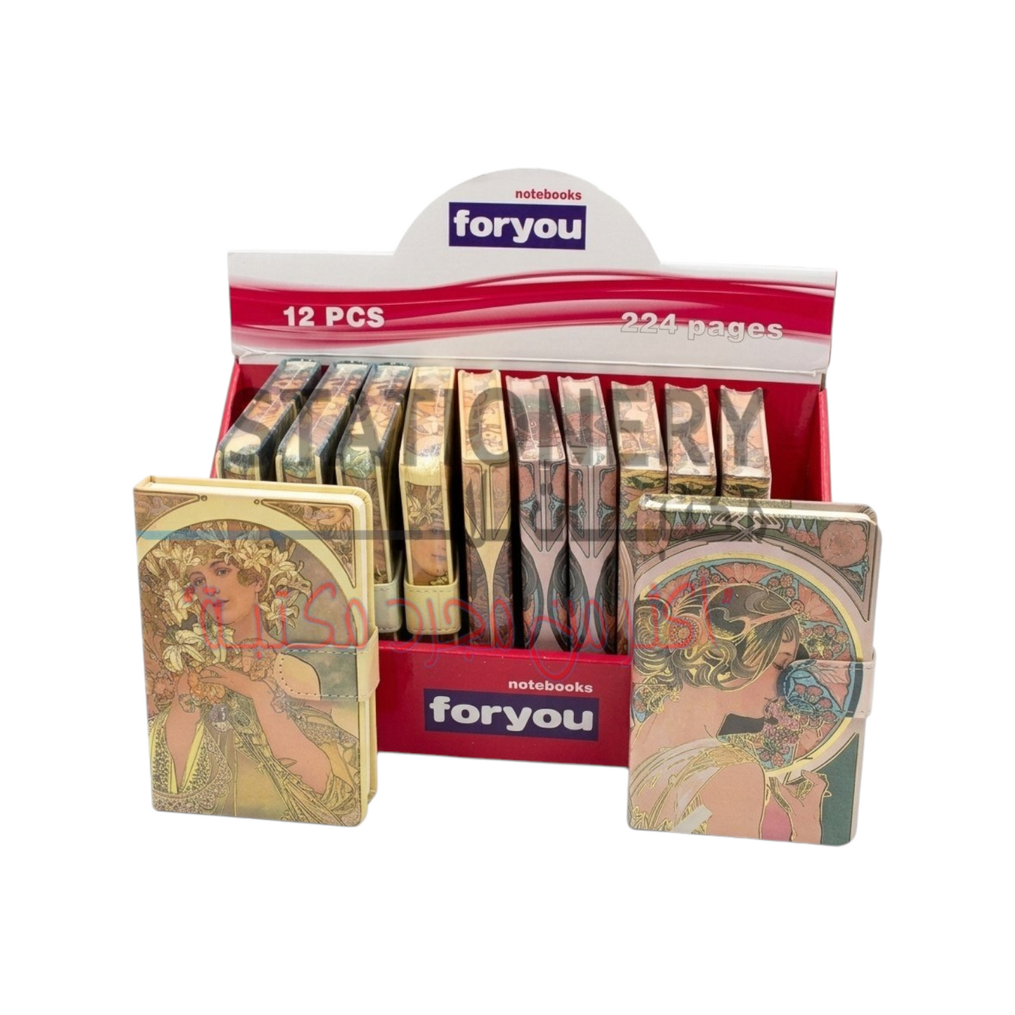 Elite Stationery House A6 hard cover sketchbooks featuring Van Gogh art designs in a 12-piece display box