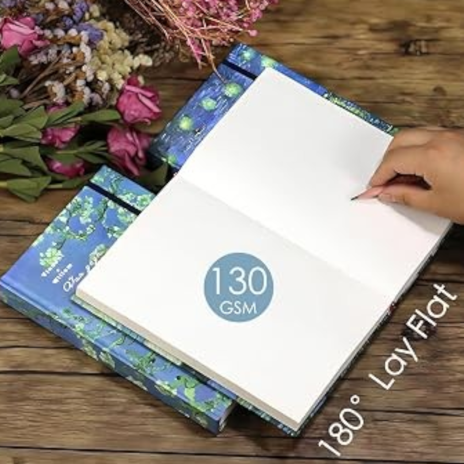 Elite Stationery House A6 Van Gogh sketch book with hard cover and 130gsm blank white pages
