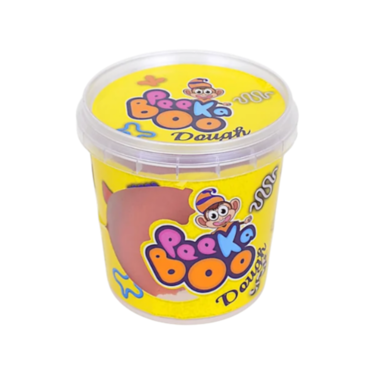 Elite Stationery House Peeka Boo yellow play dough jar, 100g non-toxic soft modeling clay for kids
