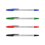 Erich Krause Ballpoint Pen Set - 4 Pieces (red, blue, black, green) 0.7mm Model R301 Classic