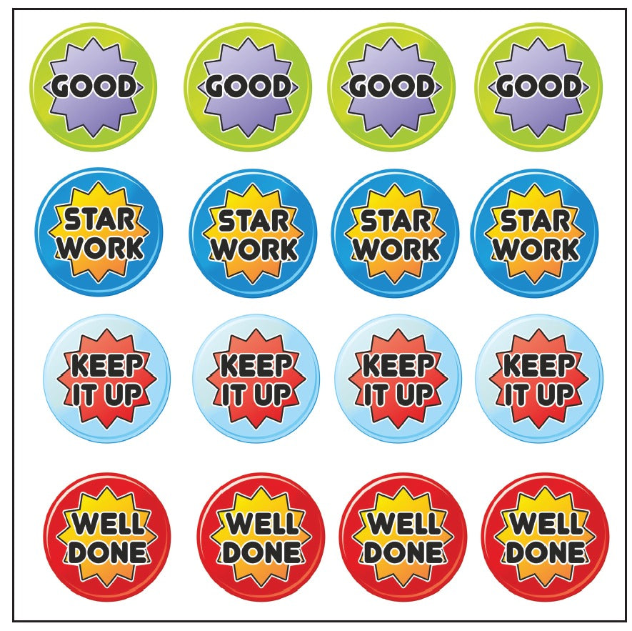 Pack of 4 Motivational Stickers Sheets