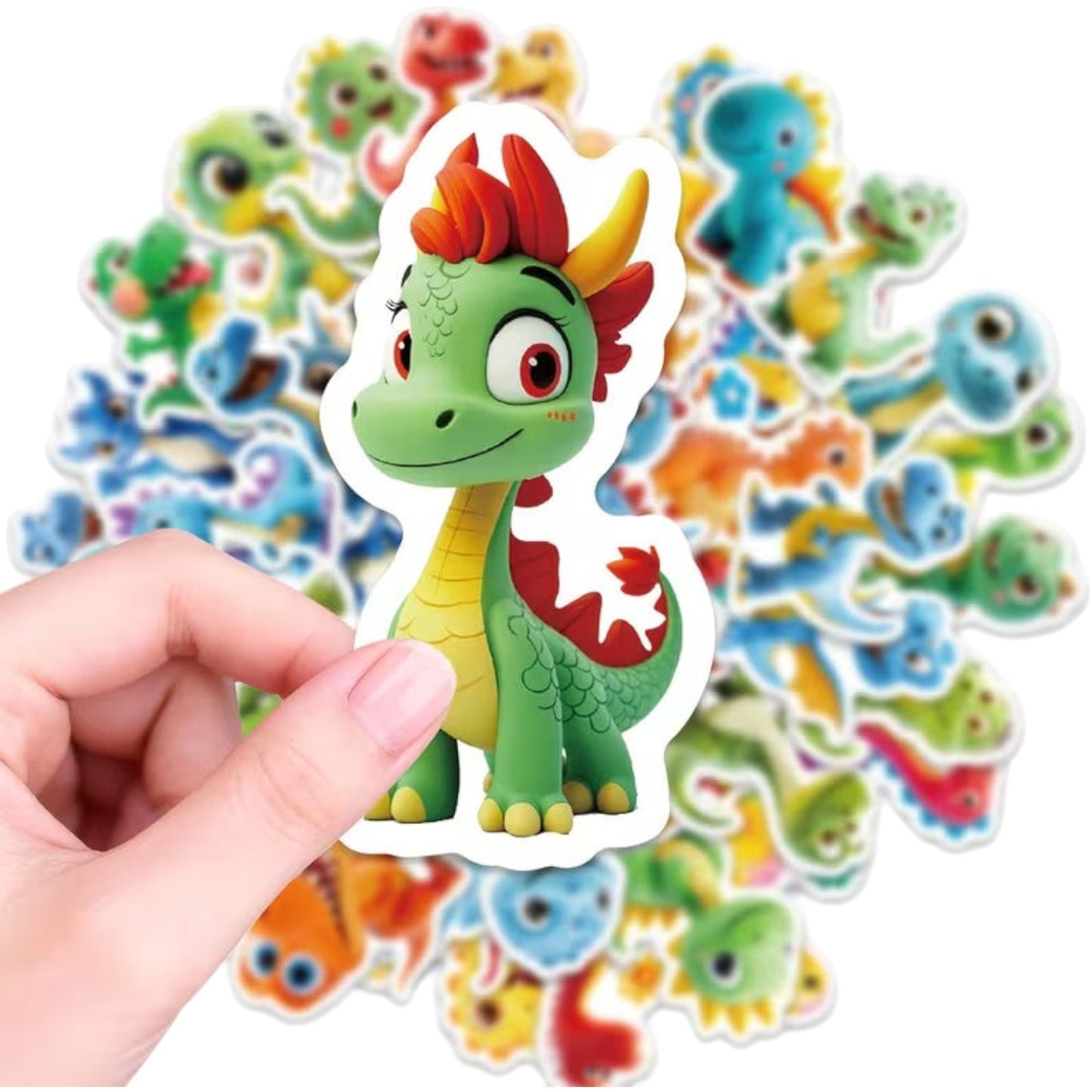 56 Dinosaur Stickers Animals Stickers - Removable, Non-Repetition Patterns 2