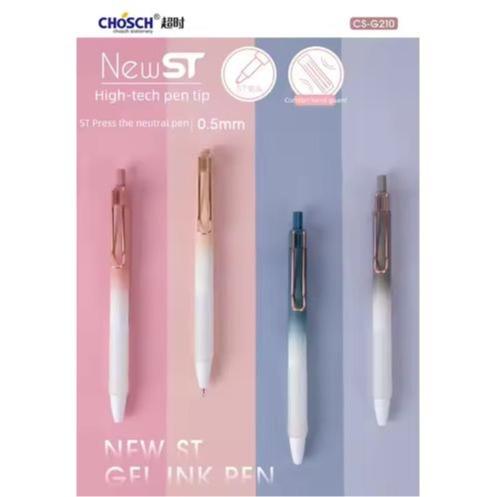 4 Premium Gel Ink Pens Featuring a 0.5 mm Needle Tip.