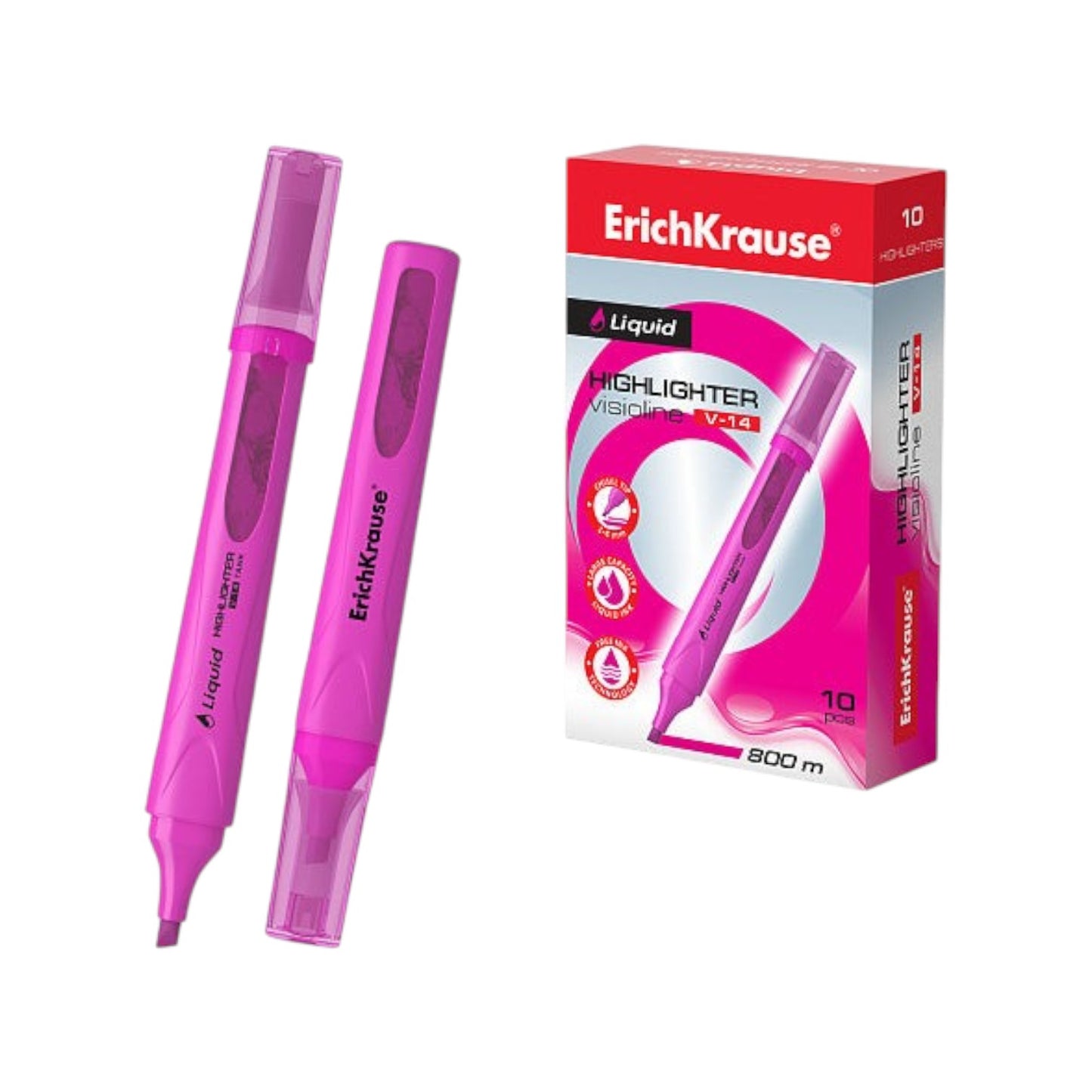 Erich Krause Liquid Highlighter Chisel Tip with Ink Level Indicator