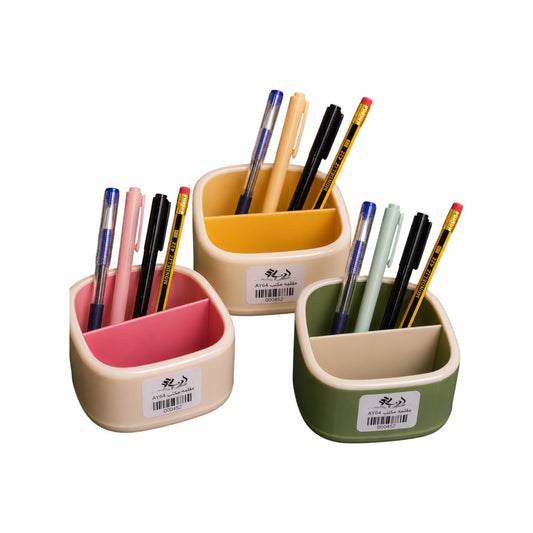 Pen Holder Desk Organizer with 2 Compartments