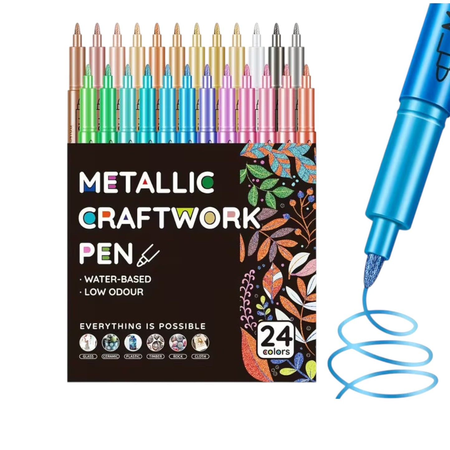 12/24/36pcs Metallic Acrylic Markers